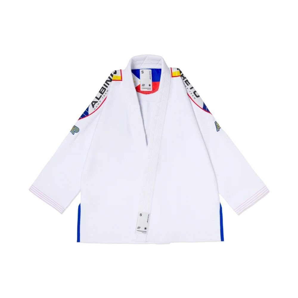 Albino and Preto PINAS Kids Gi – front view