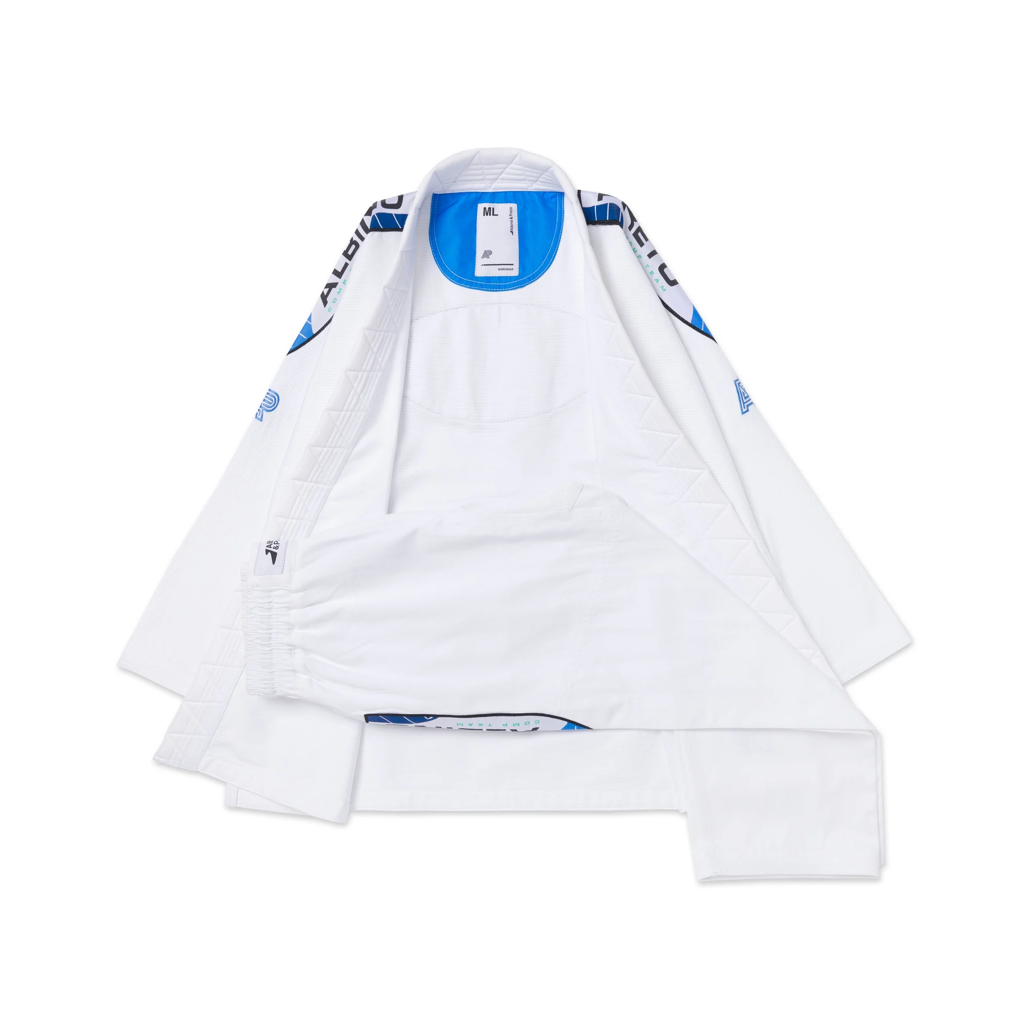 Albino and Preto RNG Comp White Gi – back view