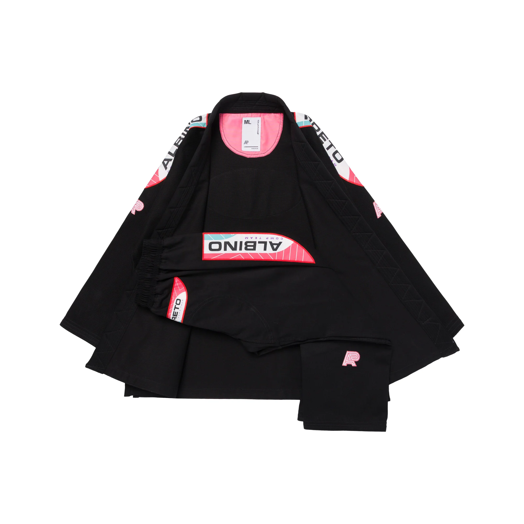 Albino and Preto Comp Black Gi – back view