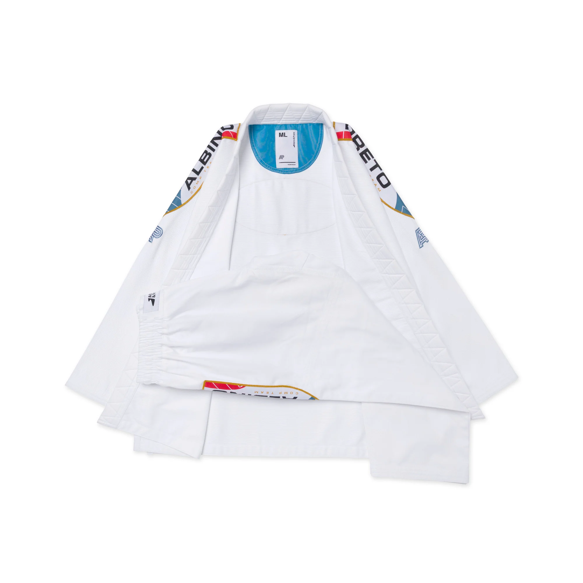 Albino and Preto BRG Comp White Gi – back view