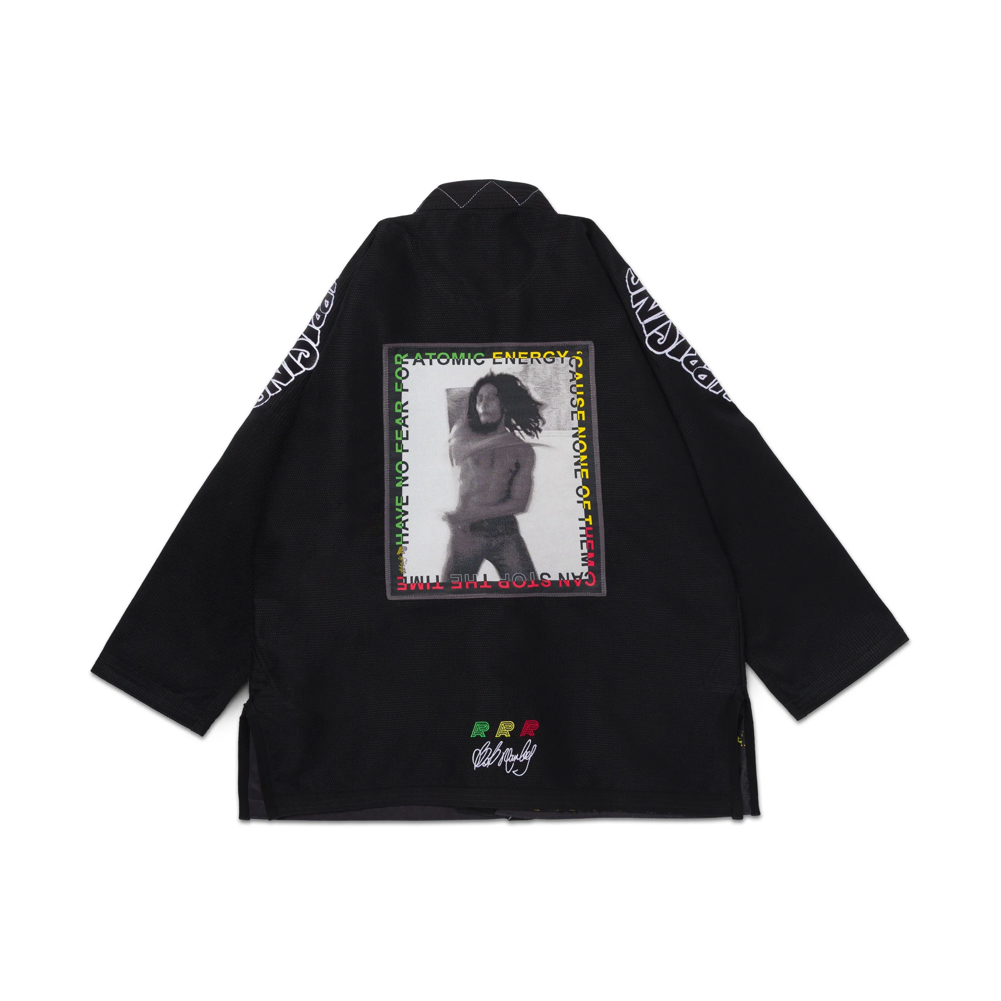 Albino and Preto Bob Marley Black Gi – back view