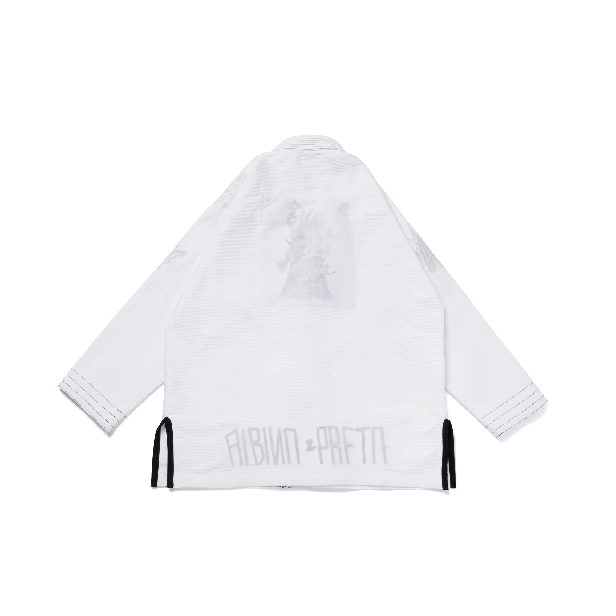 Albino and Preto Mike Gigliotti White Gi – back view