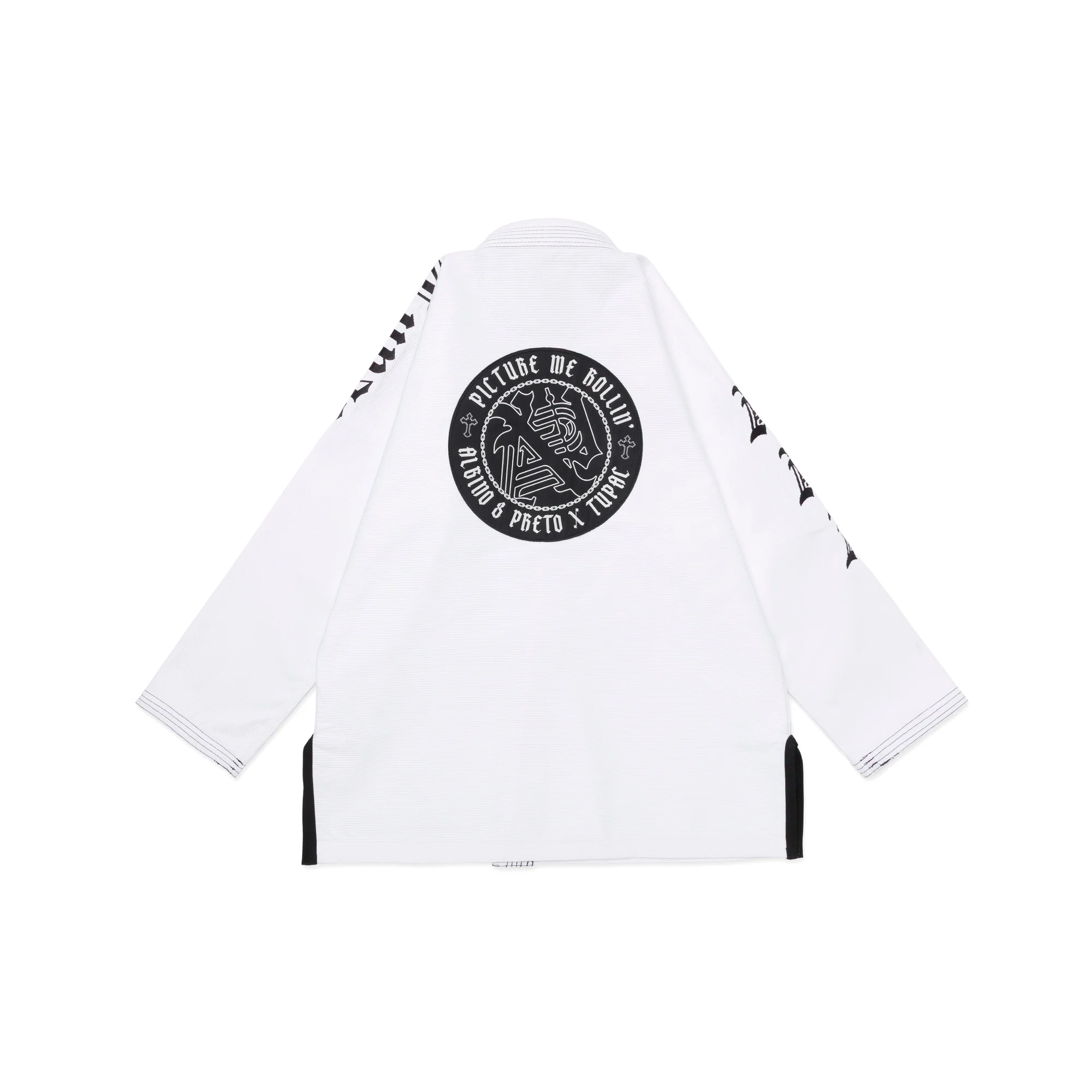 Albino and Preto Tupac White Gi – back view