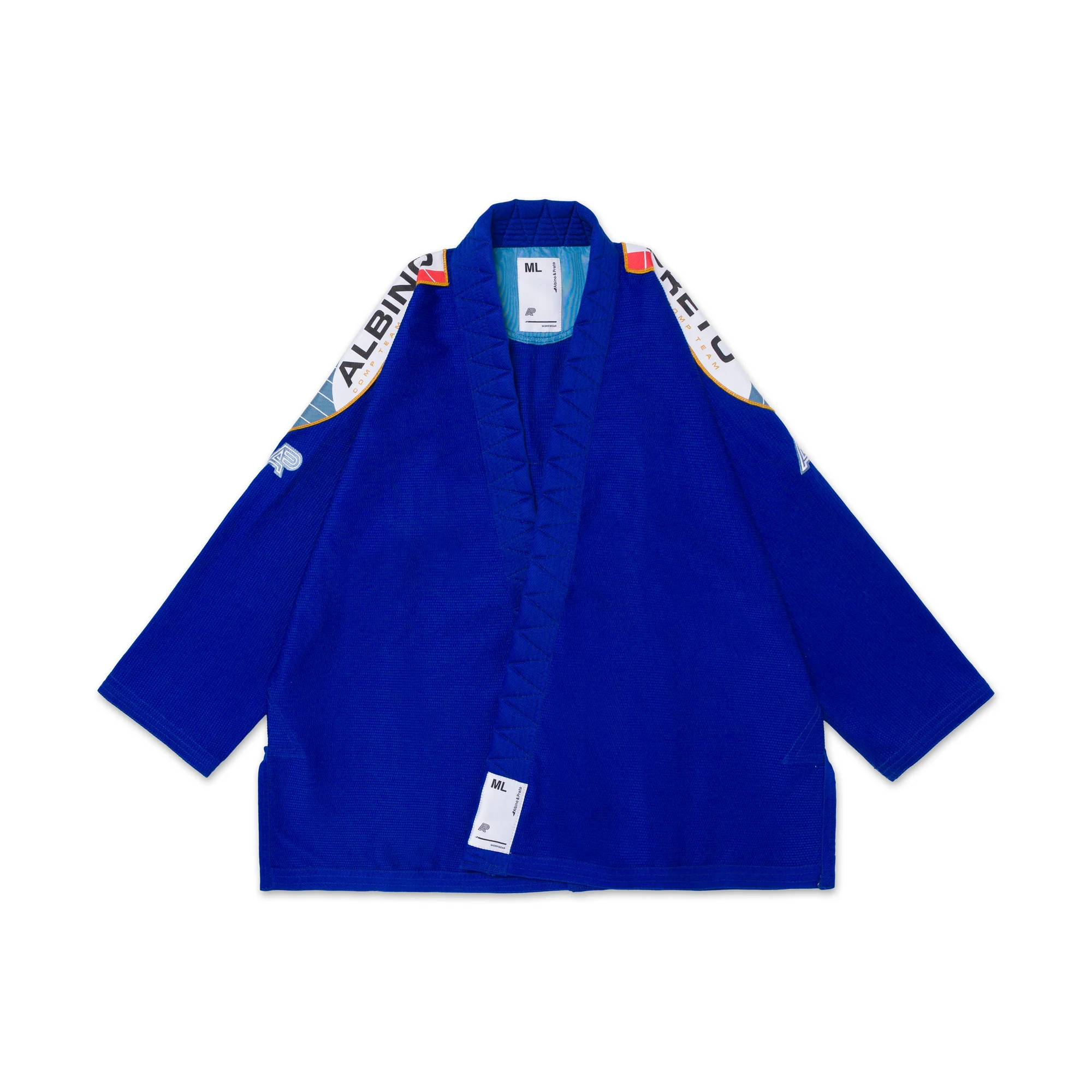 Albino and Preto BRG Comp Blue Gi – back view