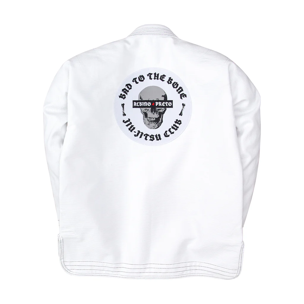 Albino and Preto BTTB White Gi – back view