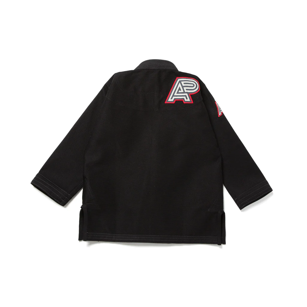 Albino and Preto Q3 Herringbone Classic Gi – back view