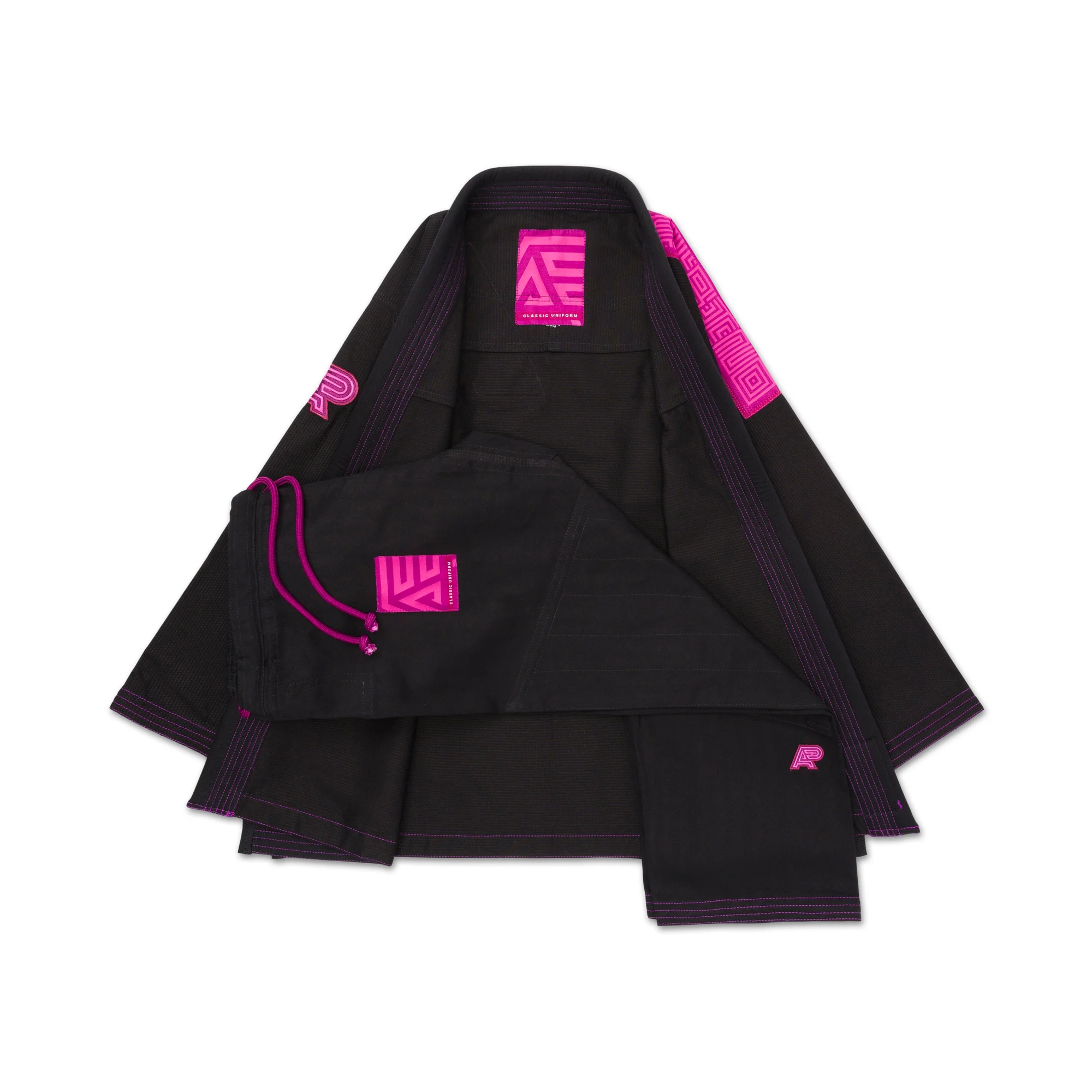 Albino and Preto PPP Herringbone Gi – back view