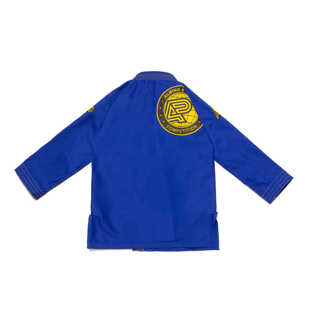 Albino and Preto RS350 Blue Gi – back view