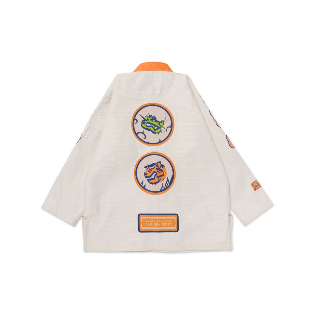 Albino and Preto NESM Unbleached Gi – front view