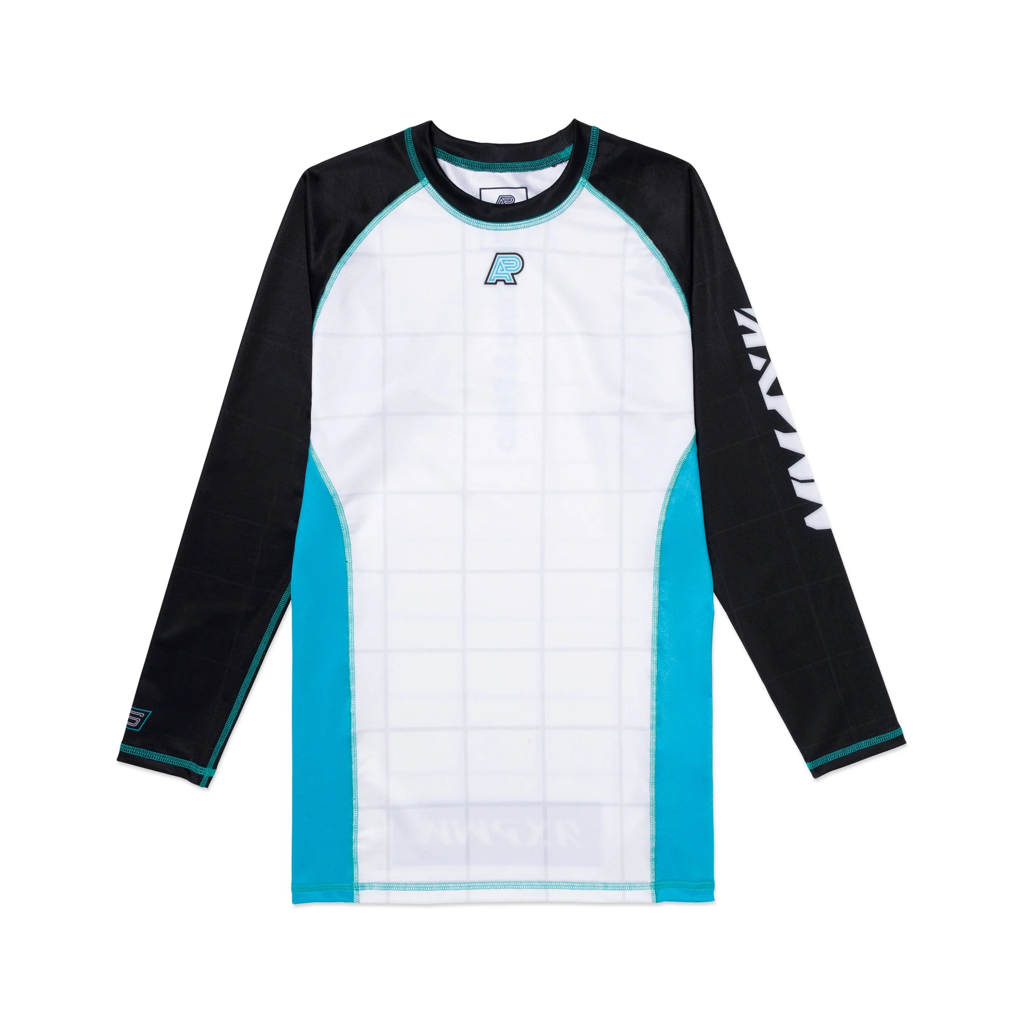 Albino and Preto Apex White Rashguard Set – back view