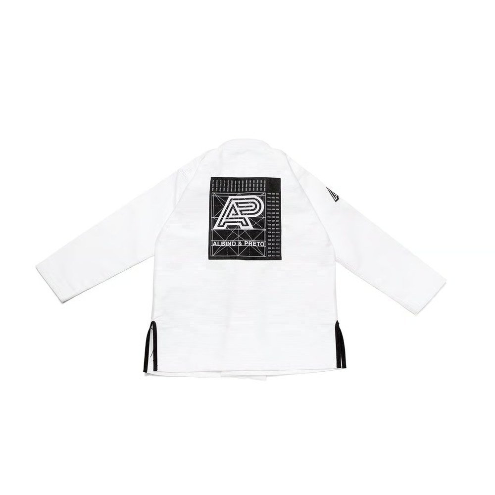 Albino and Preto Building Blocks White Gi – back view