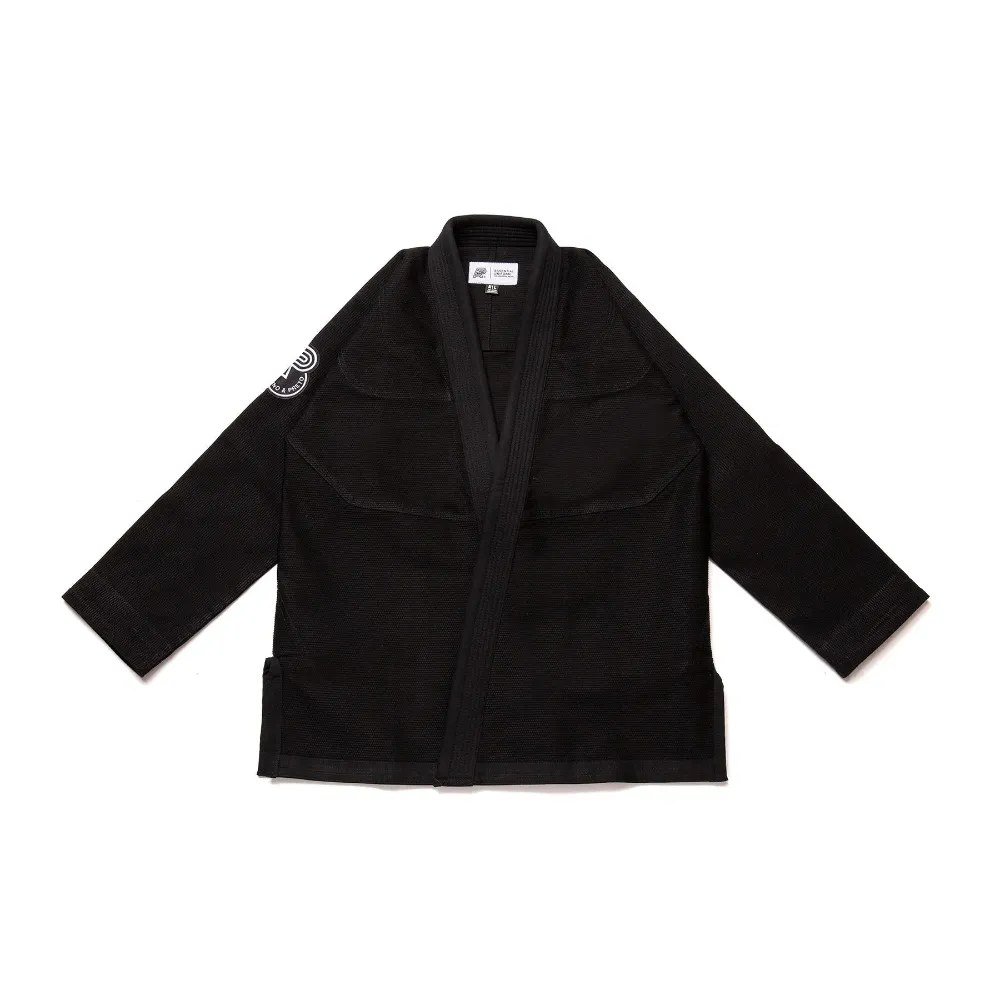 Albino and Preto Batch 90 Black Gi – front view