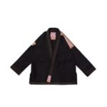 Albino and Preto YBM Herringbone Gi – front view