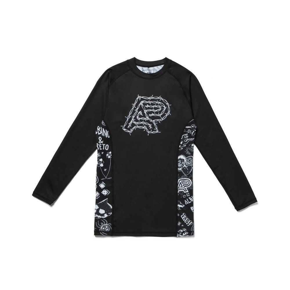 Albino and Preto Gigliotti Rashguard Set – back view
