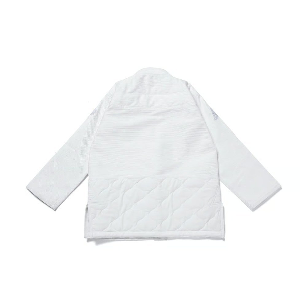 Albino and Preto Quilted White Gi – back view