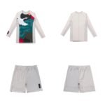 Albino and Preto Origami Rashguard Set – front view