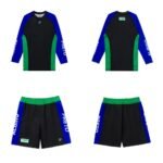 Albino and Preto Accelerate Rashguard Set – front view