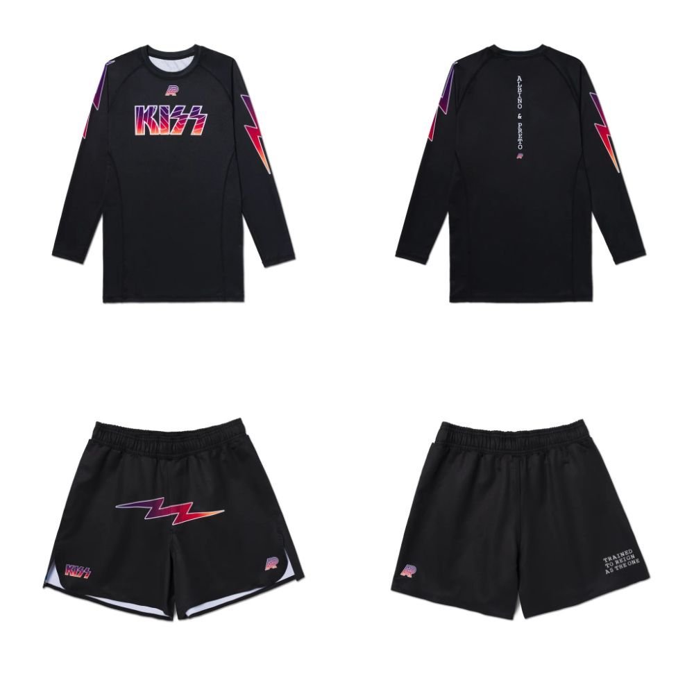 Albino and Preto KISS Rashguard Set – front view