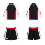 Albino and Preto Accelerate Rashguard – front view