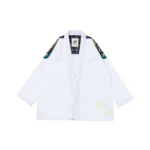 Albino and Preto GON White Gi – front view