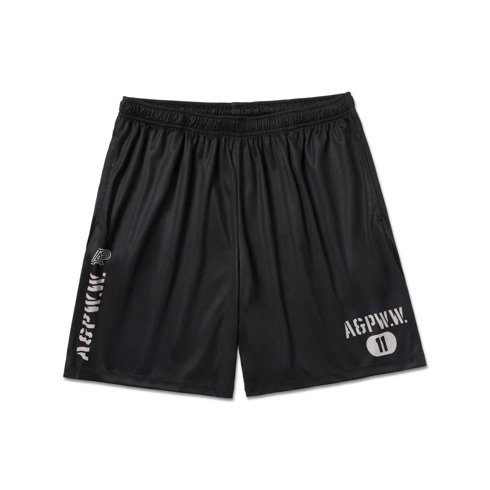Albino and Preto Mesh WW11 Shorts – front view