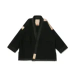 Albino and Preto Stucco Herringbone Gi – front view