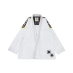 Albino and Preto RS White Gi – front view