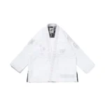 Albino and Preto Mike Gigliotti White Gi – front view