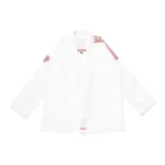 Albino and Preto Q3 Herringbone Gi – front view