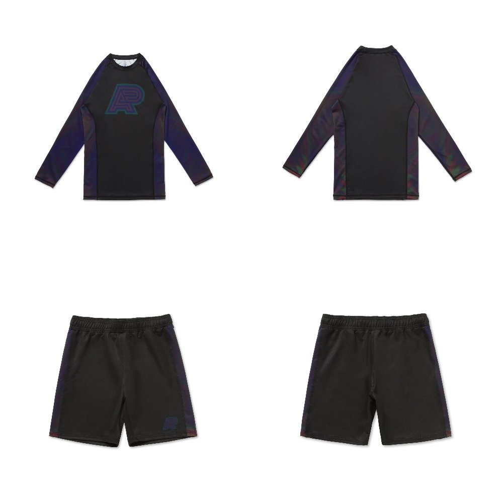 Albino and Preto Metamorphosis Rashguard – front view