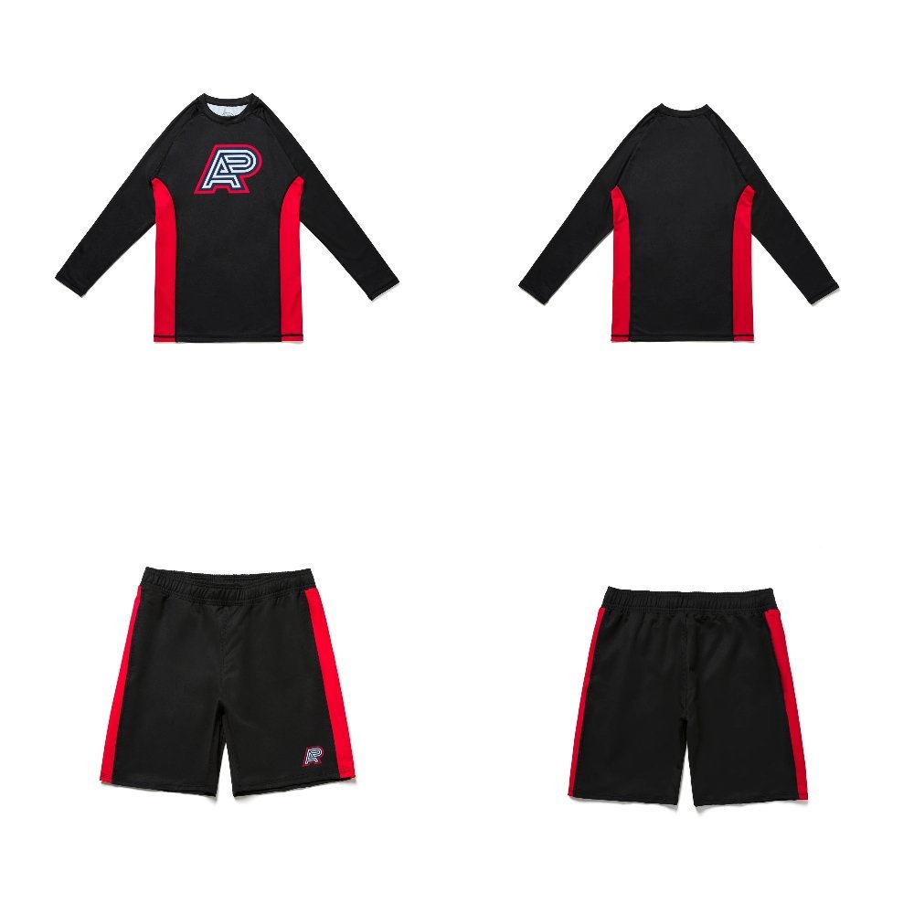 Albino and Preto MGR Rashguard Set – front view