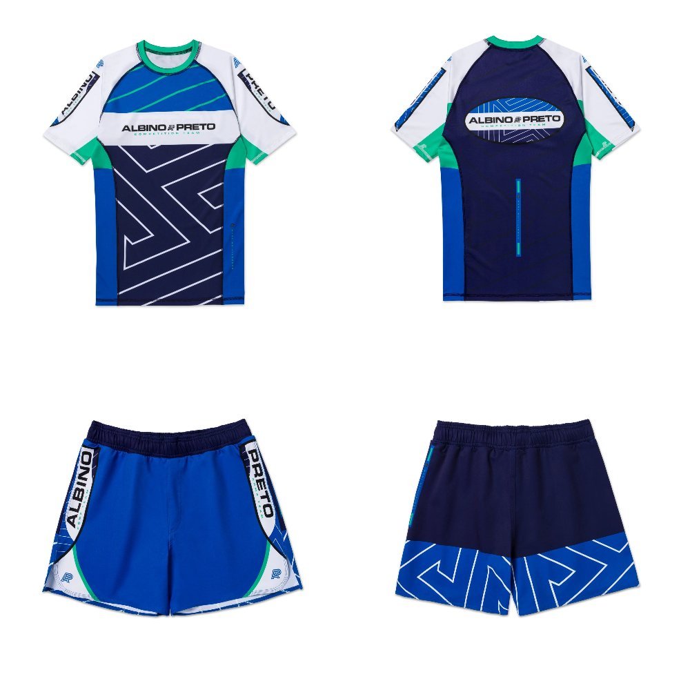 Albino and Preto RNG Comp Rashguard Set – front view