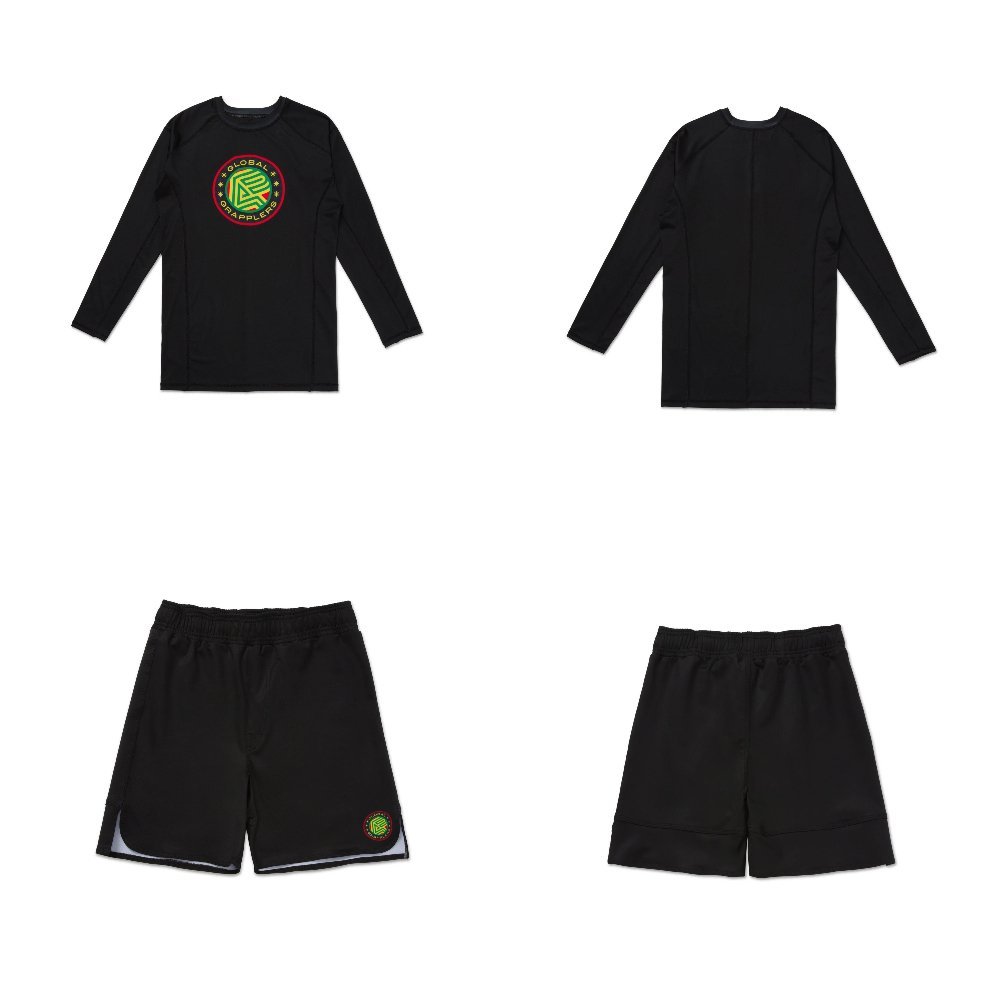 Albino and Preto RYGB Rashguard Set – front view