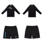 Albino and Preto Saucony Rashguard Set – front view