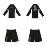 Albino and Preto WAR Rashguard Set – front view