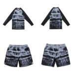 Albino and Preto Pleasures Rashguard Set – front view