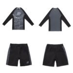Albino and Preto Building Blocks Rashguard – front view