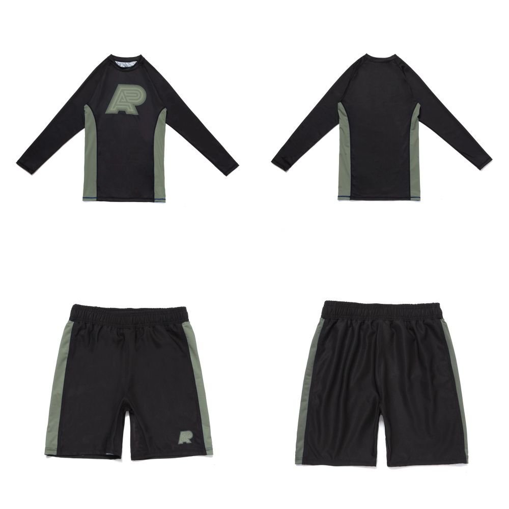 Albino and Preto Batch 87 Rashguard Set – front view