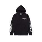 Shoyoroll Flames Zip Up Hoodie – Premium 10 oz Full Zip Black Fleece