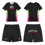 Shoyoroll Retro Gradient Green-Pink Rash Guard and Shorts Set – BJJ No-Gi Kit Batch #149