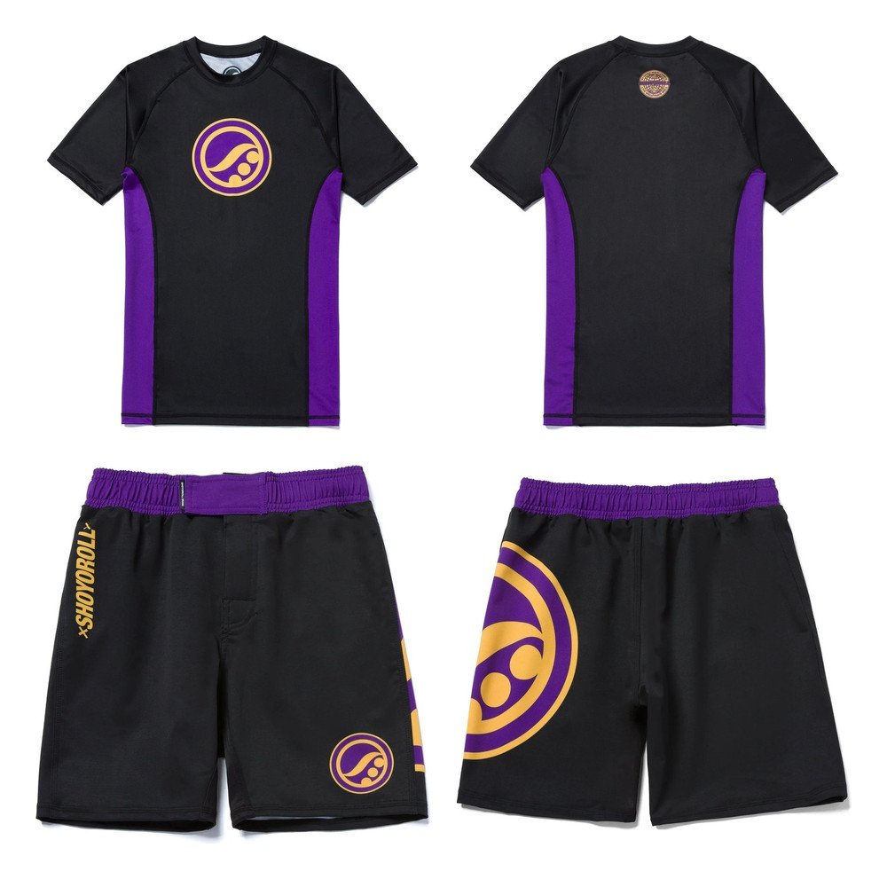 shoyoroll-rash-guard-set-citrine-set-main-1.jpg Shoyoroll Citrine Rash Guard and Shorts Set – BJJ No-Gi Kit (Sizes XS–2XL) - Image 1