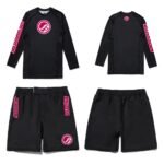 Shoyoroll Crimson Rash Guard and Shorts Set – BJJ No-Gi Kit (Sizes XS–2XL)