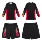 Shoyoroll Flames Rash Guard and Shorts Set – BJJ No-Gi Kit (Sizes XS–2XL)