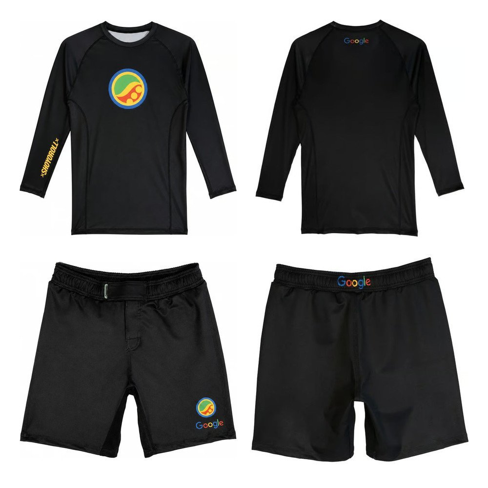 shoyoroll-rash-guard-set-google-v2-set-main-1.jpg Shoyoroll x Google V2 Rash Guard and Shorts Set – BJJ No-Gi Kit - Image 1