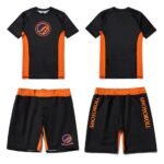 Shoyoroll Tangerine Rash Guard and Shorts Set – BJJ No-Gi Kit (Sizes XS–2XL)