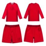 Shoyoroll Tradition 22 Red Rash Guard and Shorts Set – BJJ No-Gi Kit Batch #130